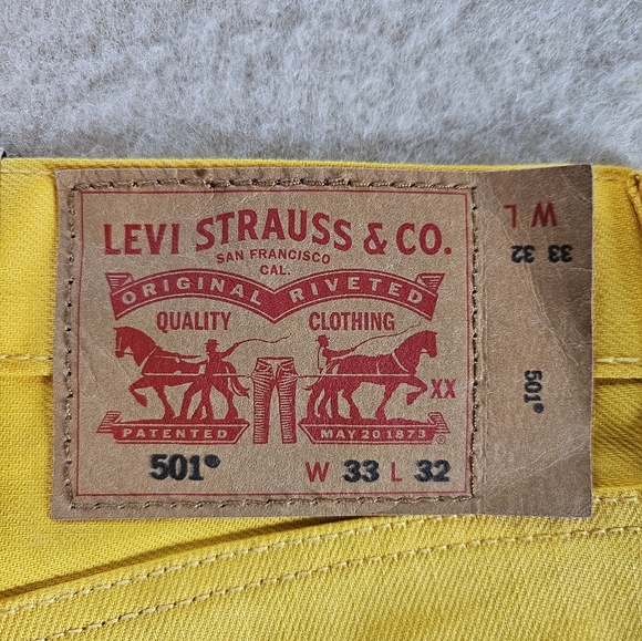 Levi's 501 Yellow Jeans NWT - Picture 16 of 16